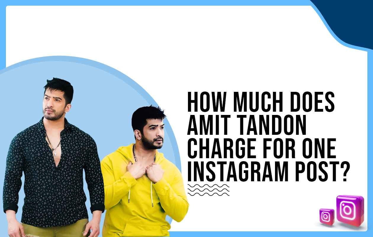 Idiotic Media | How much does Amit Tandon charge for One Instagram Post?