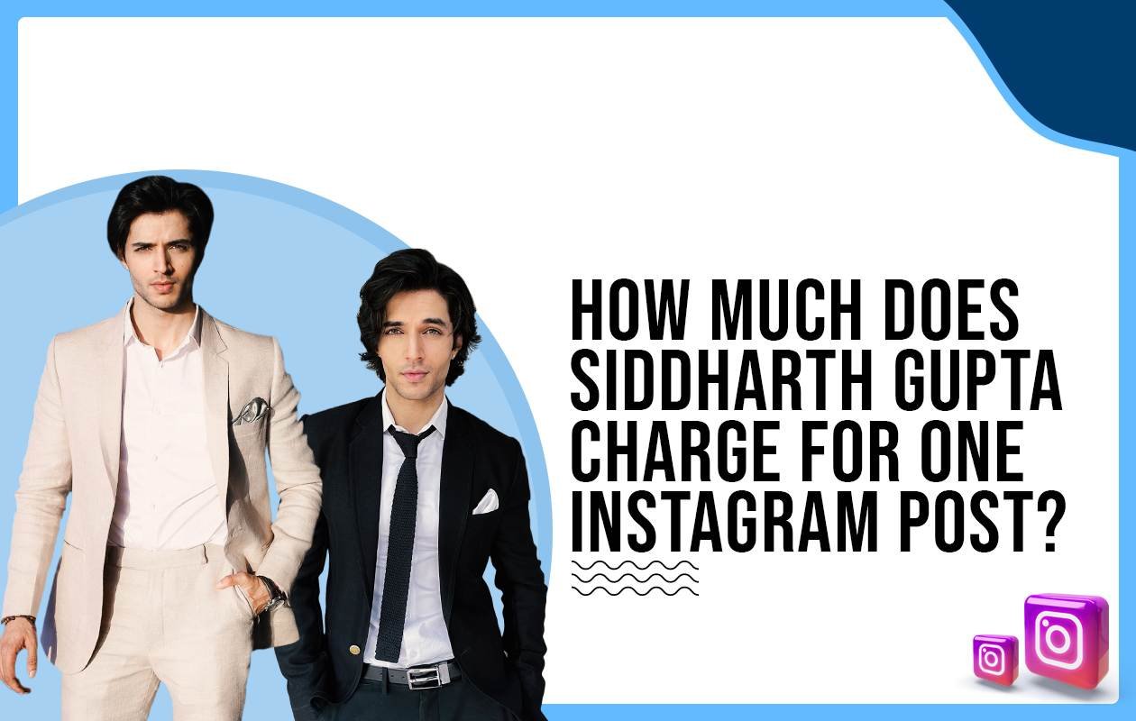 Idiotic Media | How much does Siddharth Gupta charge for One Instagram Post?