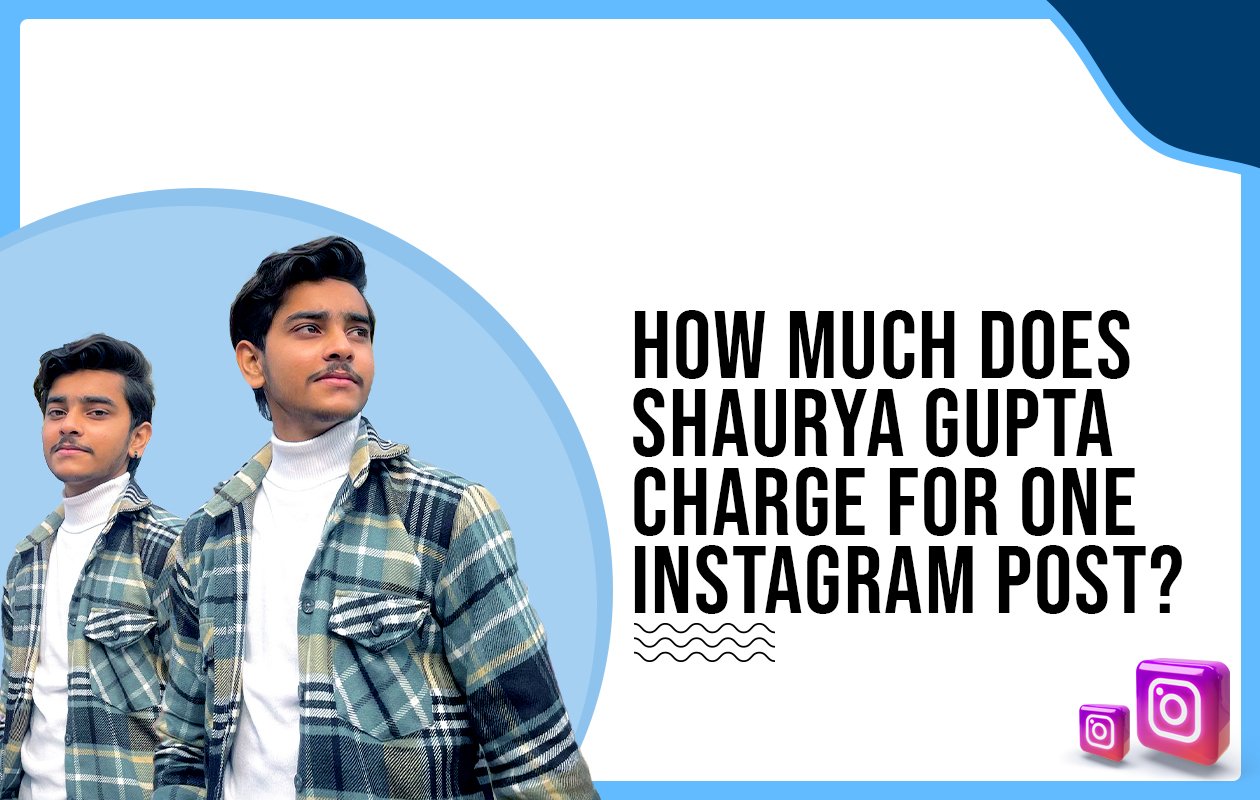 Idiotic Media | How much does Shaurya Gupta charge for One Instagram Post?