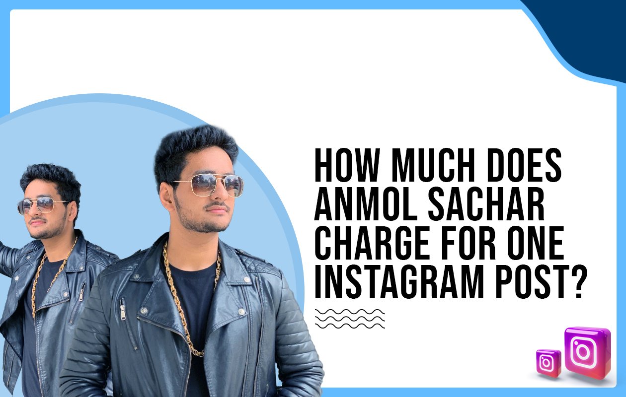 Idiotic Media | How much does Anmol Sachar charge for one Instagram post?