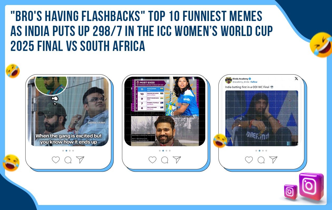 Idiotic Media | "Bro's having flashbacks" Top 10 Funniest Memes as India Puts Up 298/7 in the ICC Women’s World Cup 2025 Final vs South Africa