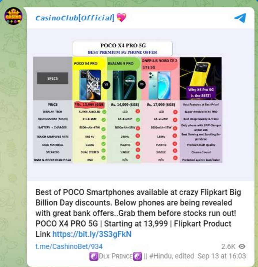 Poco telegram pre phase